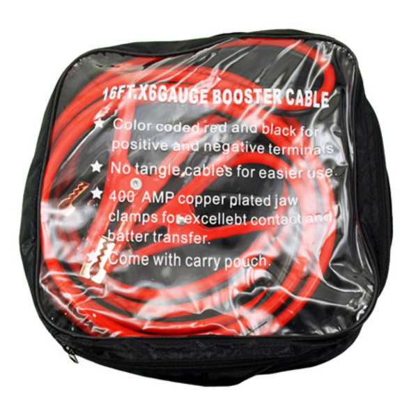 16 Foot Battery Jumper Booster Cable Jump Boost Jumping Wire Set for Auto Car