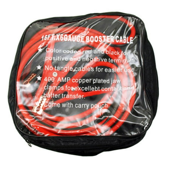 16 Foot Battery Jumper Booster Cable Jump Boost Jumping Wire Set for Auto Car
