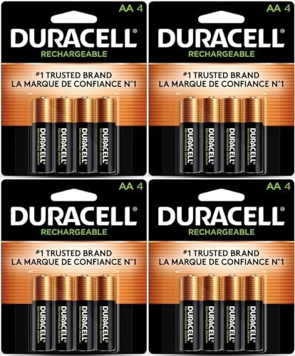 Duracell Rechargeable AA Batteries - 16 Pack, 2400mAh Precharged NiMH