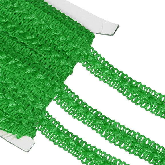 16 Yard Braid Trim, 0.7" Wide Braid Lace Ribbon Gimp Trim Strap for DIY Craft Sewing Accessories Costume Home Decoration, Green