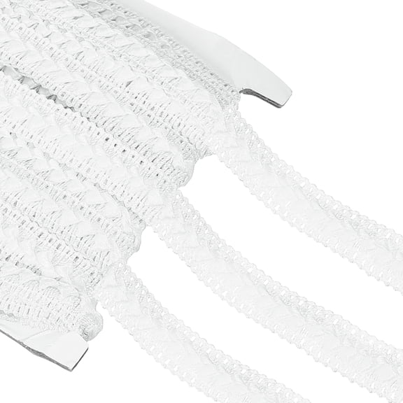 16 Yard Braid Trim, 0.7" Wide Braid Lace Ribbon Gimp Trim Strap for DIY Craft Sewing Accessories Costume Home Decoration, White