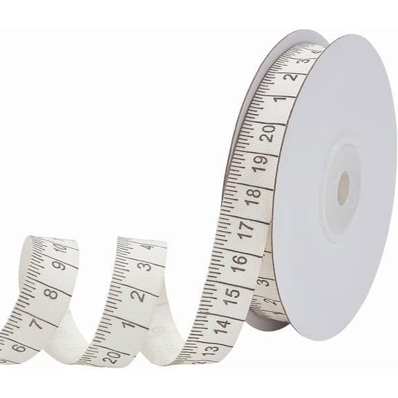 16 Yards Measuring Tape Ribbon 5/8 inch Ruler Ribbon Soft Natural Measuring Tape for Gift Wrapping Teacher Appreciation Back to School Decoration Crafting and Sewing