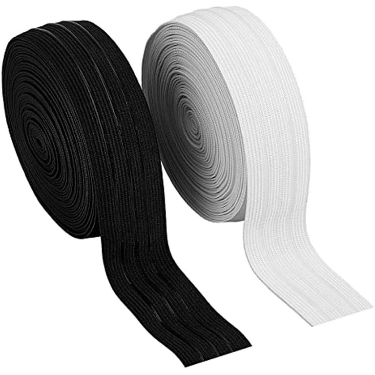 16 Yards Non-Slip Gripper Band 1.5” Elastic Silicone Band 3-Strip Non-Slip  Elastic Ribbon Black White Elastic Polyester Sewing Webbing Band for  Clothing Garment Sewing Wig Sewing Project 