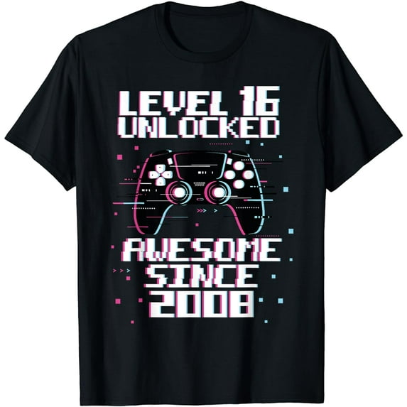 16 Year Old Birthday Funny Gamer Sixteen 16yr BDay Son Boy T-Shirt