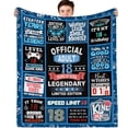 thumbnail image 1 of 16 Year Old Boy Birthday Gift Ideas Blanket 60"x50", 16th Birthday Gifts for Boys, for 16 Year Old Boy, 16 Year Old Boy Gifts, 16th Birthday Decorations, 16 Birthday Boy, 1 of 5