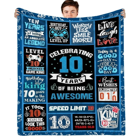 16 Year Old Boy Birthday Gift Ideas Blanket 60"x50", 16th Birthday Gifts for Boys, for 16 Year Old Boy, 16 Year Old Boy Gifts, 16th Birthday Decorations, 16 Birthday Boy