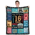 thumbnail image 1 of 16 Year Old Boy Gift, Best Birthday Gifts for 16 Year Old Boy, 16 Year Old Boy Birthday Gifts, Boys Age 16 Gifts Ideas, 16 Yr Old Gifts for Boys, 16th Birthday Decorations for Boys Blanket 60"X 50", 1 of 6