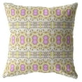 thumbnail image 1 of 16â€ Yellow Lavender Geofloral Indoor Outdoor Zippered Throw Pillow, 1 of 4