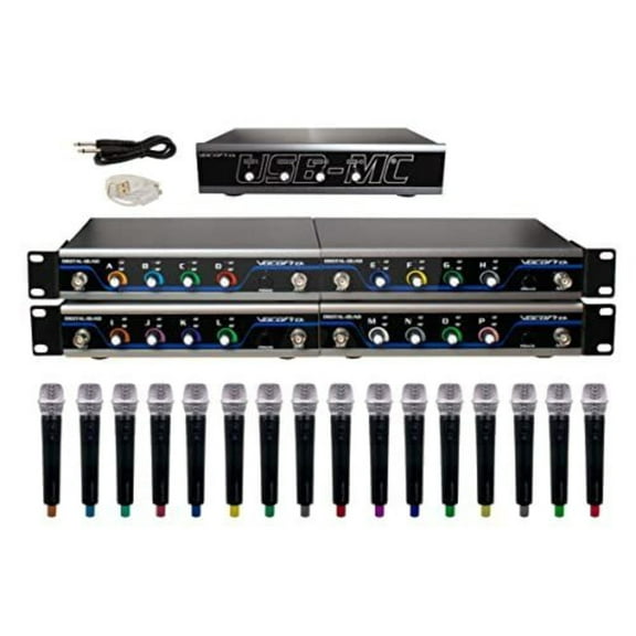 VOCOPRO 16CH WIRELESS MICROPHONE/USB INT