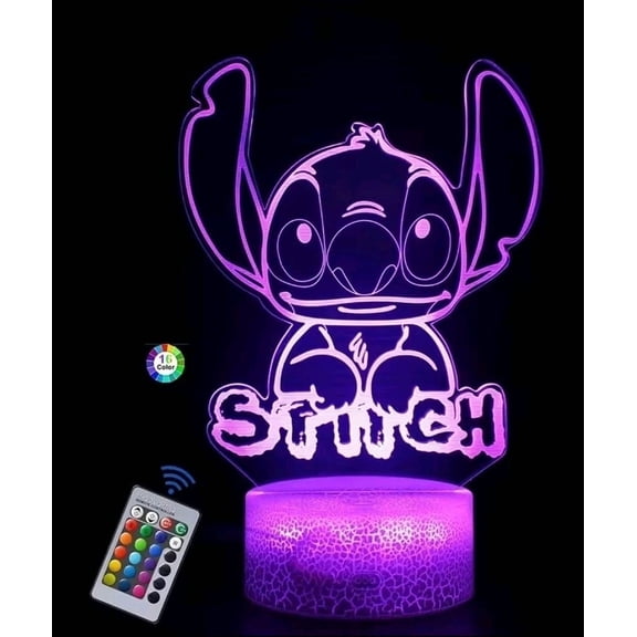 16-color Remote Control 3D LED Night Light, Cartoon Blue Monster Table Lamp Decorative Ornament, Bars Restaurants Touch-sensitive Colored Light