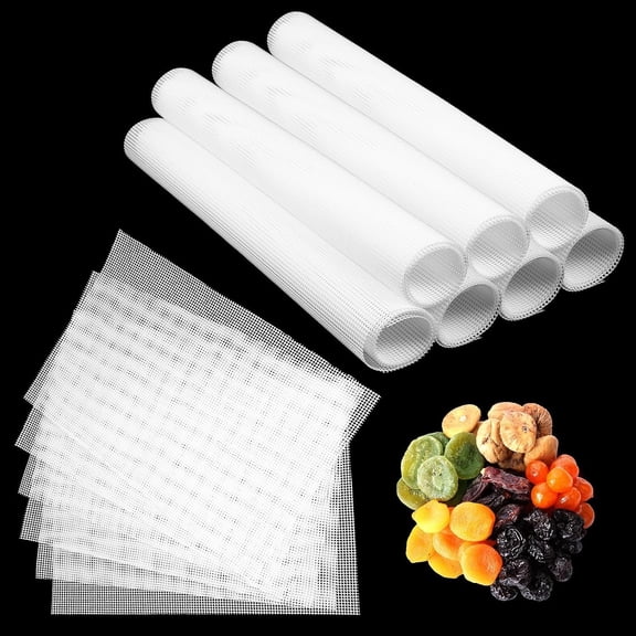 16 count  Dehydrator Sheets 21 x 14 Inch Non Stick  Mesh  Dehydrator Tray Liner Fruit Dryer Mats for  fruit Freeze Dryer