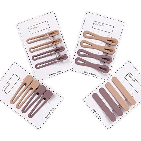 16 count Duck Bill Hair Clips for Women,no Slip Make Up Hair Clips Hair pins for Women and Girls by (light coffee)