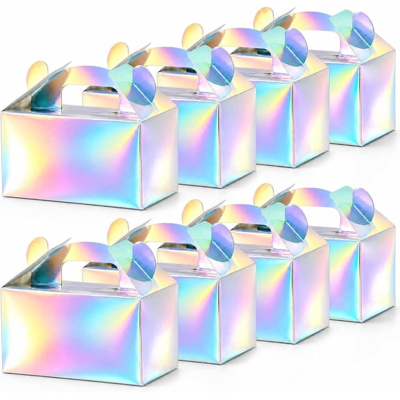 16 count Iridescent Gable Favor Boxes, 6.1 X 3.3 X 3.5 inches