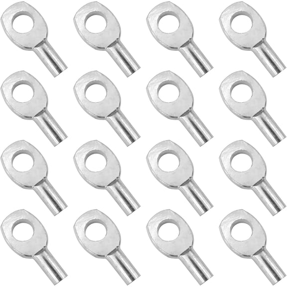 16 count Wire Rope Eyelets  End Terminal for 5mm/6mm  Ball Stopper, Fitness Equipment Wire Rope Terminal Connector Joint Plug Stoppers for Gym Pulley  Weight Lifting Machine