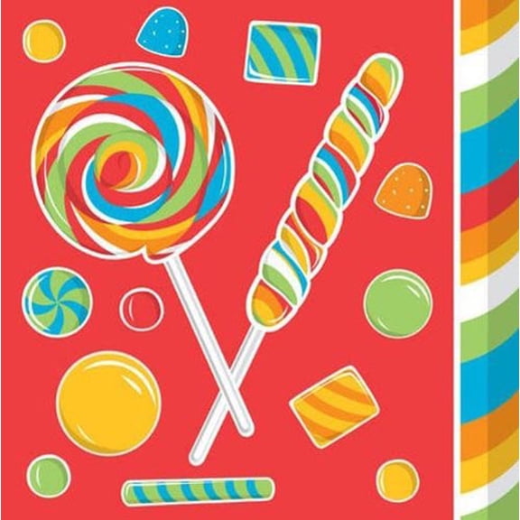Creative Converting BB665424 Sugar Buzz Lunch Napkins, 3-Ply -16 Pack