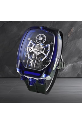 16-cylinder engine mechanism, crystal case and driven by a precision men’s quartz movement; the engine is integrated as a kinetic display element rather than a functional power source