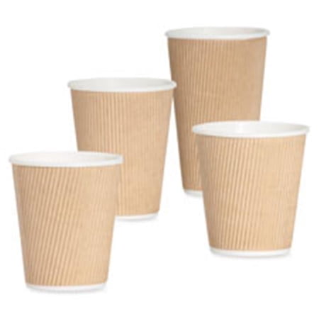 16 fl oz Ripple Hot Cups - Brown