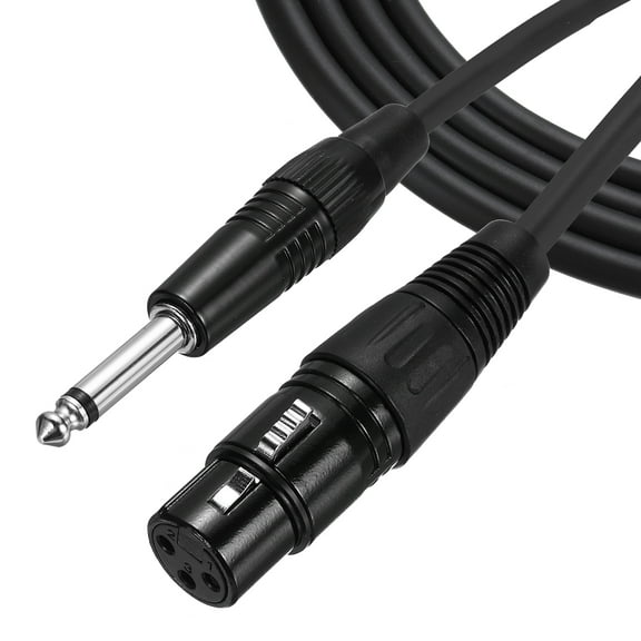 16 ft 6.35mm (1/4") TS Female to XLR Male Interconnect Audio Microphone Cable
