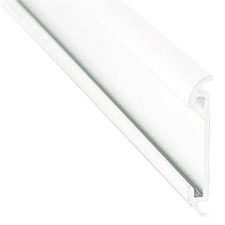 16 ft. Polar White Aluminum Flat Trim with Insert