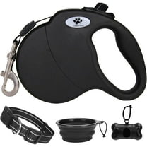 16 ft Retractable Dog Leash for Large Dogs up to 110 lbs,Tangle-Free Nylon Tape,Black,Hand Tools Kits