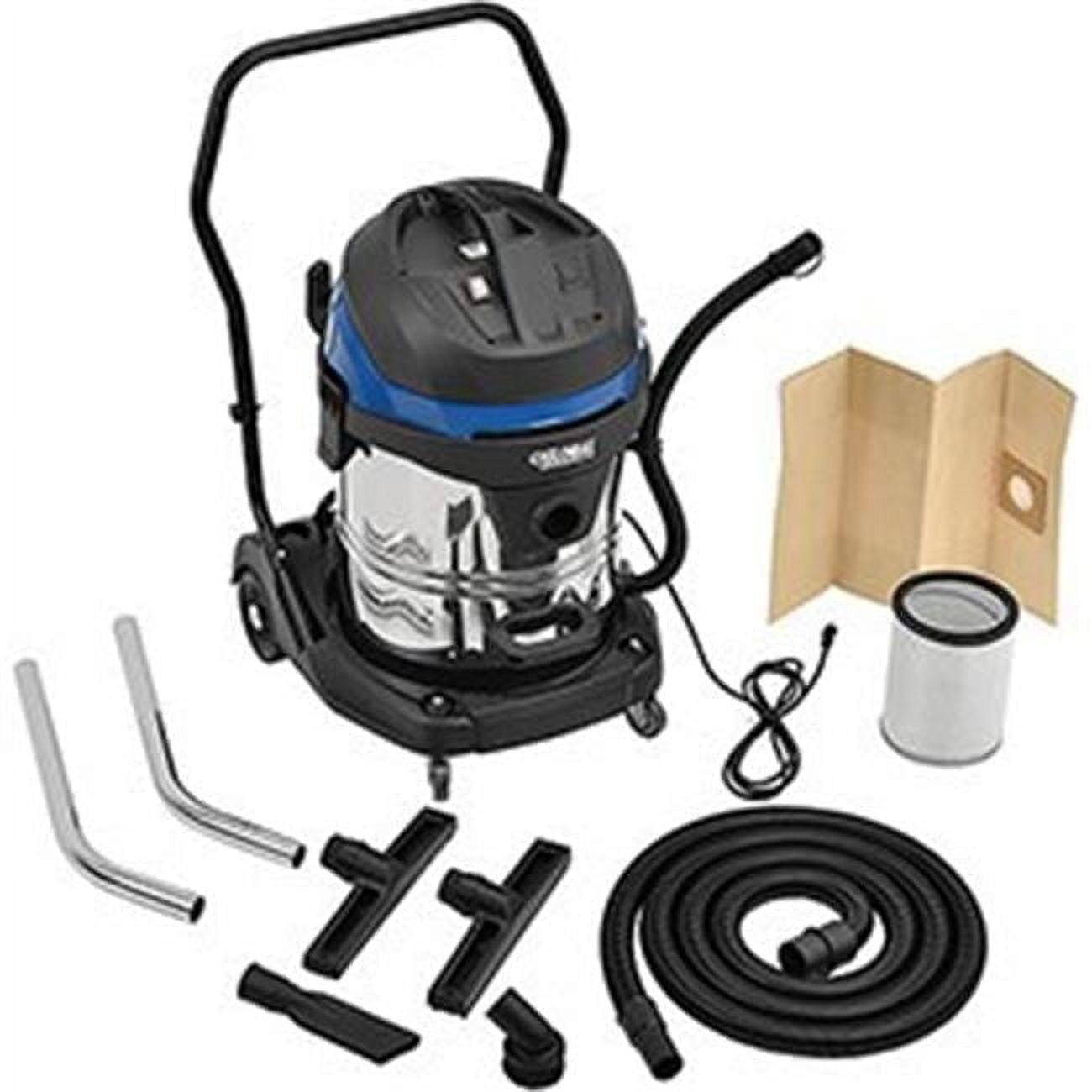 16 gal Stainless Steel, Black & Blue Wet Dry Vacuum