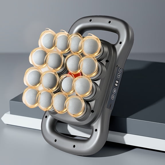 16-head Massage Gun, Neck Massager, Waist and Shoulder Relaxation, Multiple Body Parts, 9 Intensity Levels and 9 Modes, Suitable for Home, Office and Travel