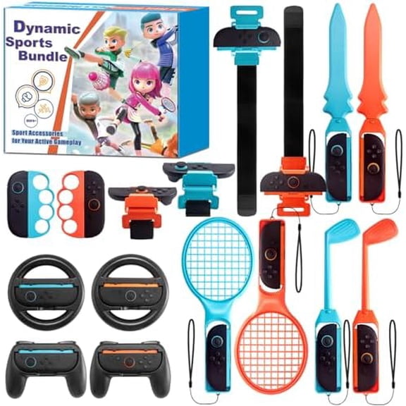16 in 1 2 Accessories Bundle for Joy-Con Controller, Family Accessories Kit Compatible with 2 for &