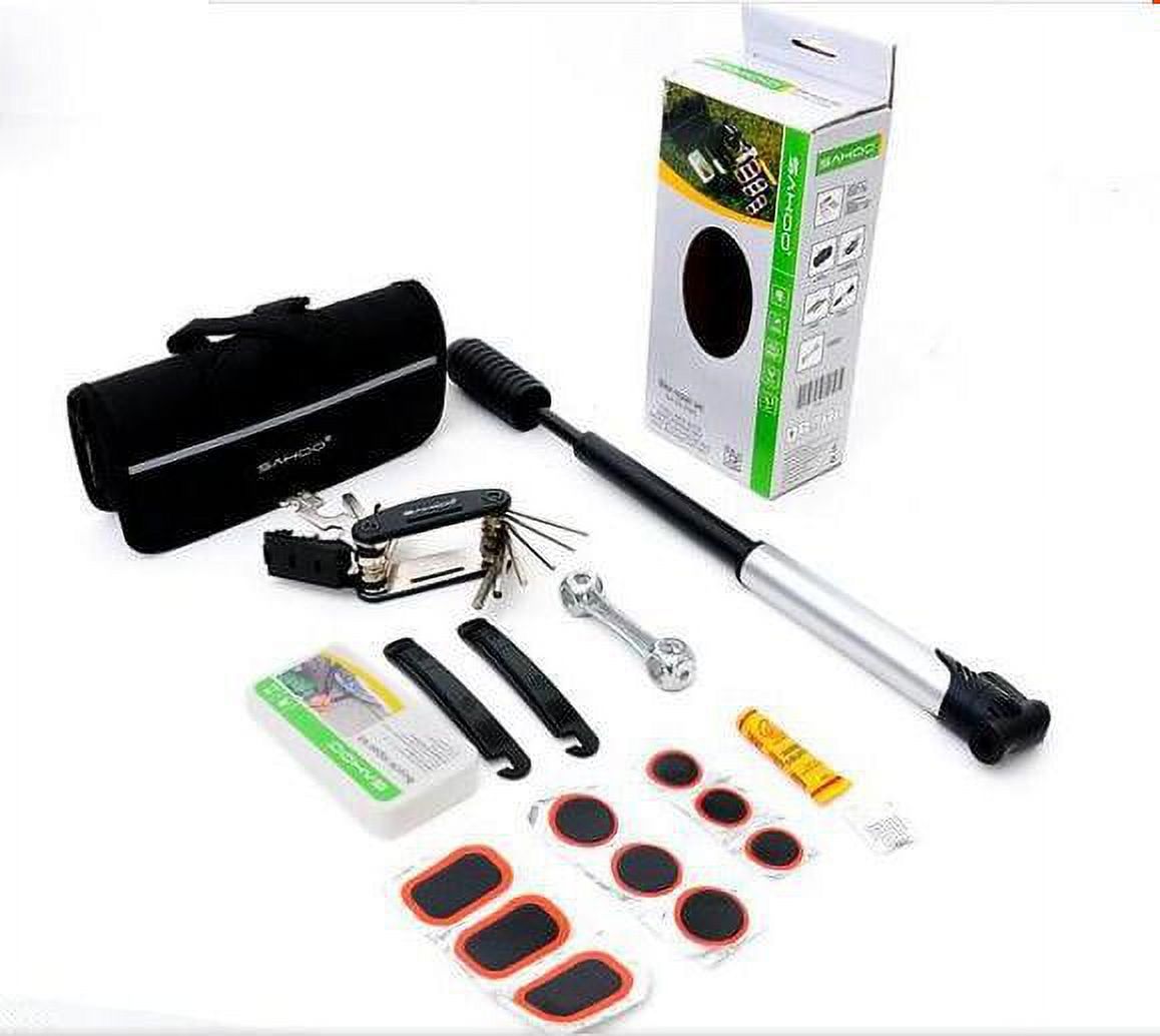 16in1 Bike Tool Kit with Puncture Repair & Mini Hand Pump Compact