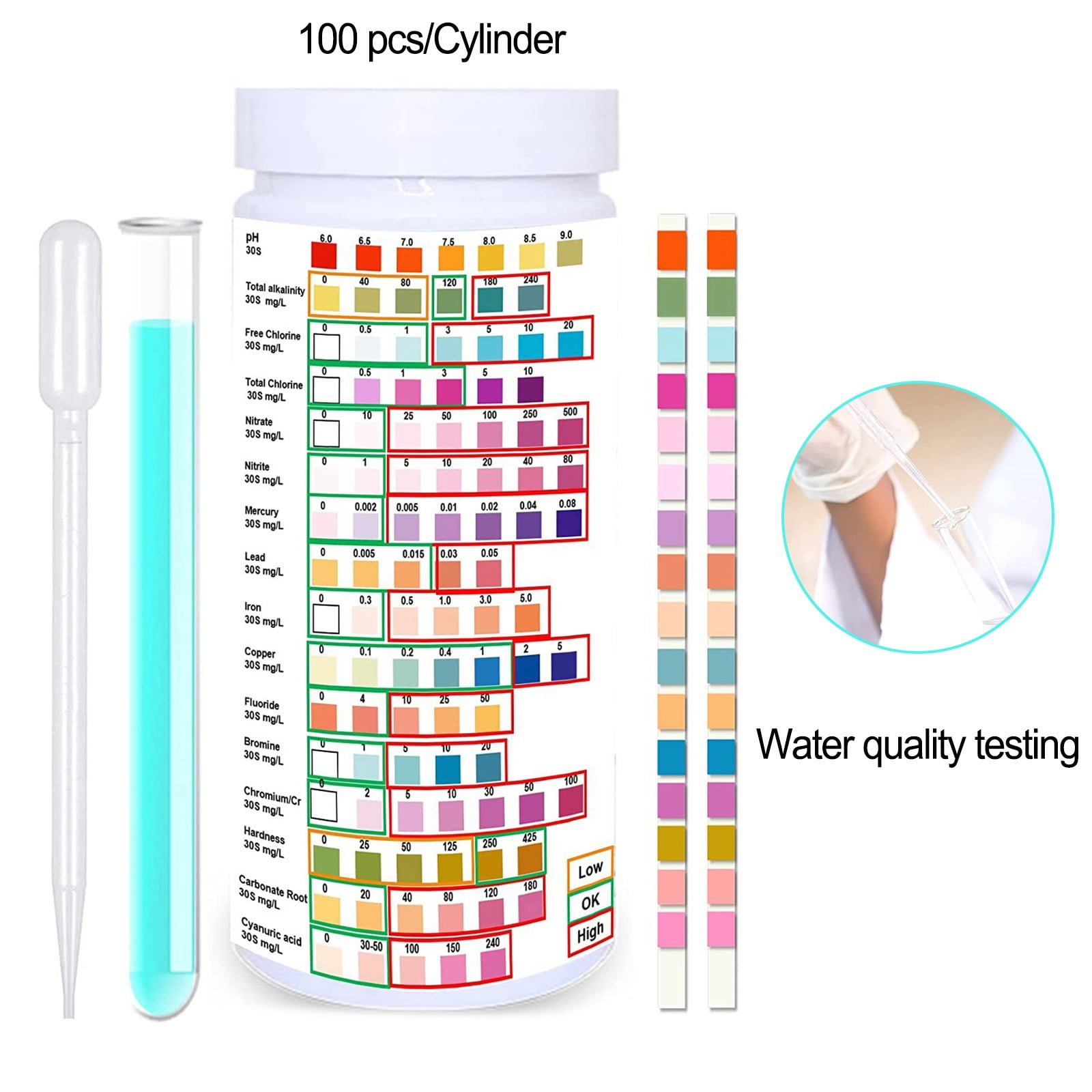 16 in 1 Drinking Water Test Kit, Home Water Test Kit, Water Test Strips