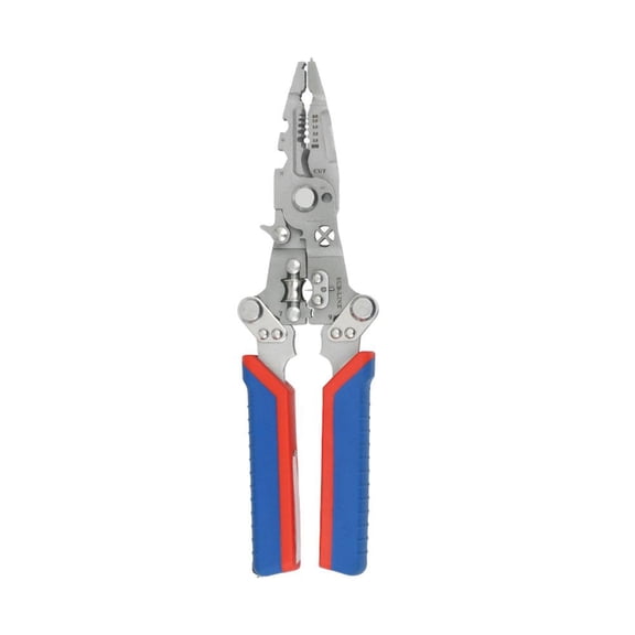 16-in-1 Multi-Function Wire Strippers & Pliers, Electrician Tool with Wire Cutter, Crimper, Voltage Tester, Nail Puller, Folding Design, Heavy-Duty Vanadium Steel, Portable for DIY & Home Repairs
