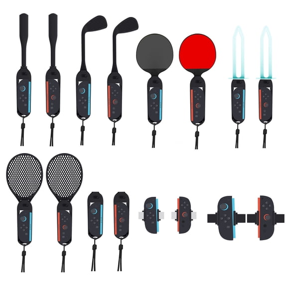 16-in-1 Sports Accessory Kit for Nintendo Switch 2 Joy-Cons - Ultimate Motion Gaming Bundle for NS2 Mario Sports
