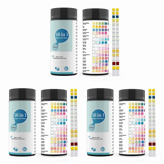 16 in 1 Water Test Kits,300PCS Drinking Water Testing Strips,Tap and Well Water Test Strip&ETesting for PH,Lead,Chlorine
