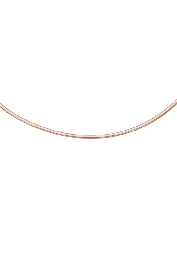 16 in. 14K Rose Gold Classic Omega Chain with Box & Figure 8 Clasp