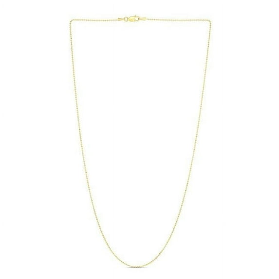 16 in. 14K Yellow Gold Bead Chain with Lobster Clasp