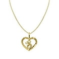 thumbnail image 1 of 16 in. 14K Yellow Gold Diamond-Cut Heart-Shaped Initial Letter S Pendant with 1.2 mm Rolo Chain, 1 of 1