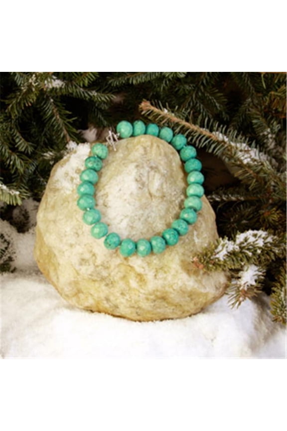 16 in. 20 x 15mm Rondell Turquoise Necklace