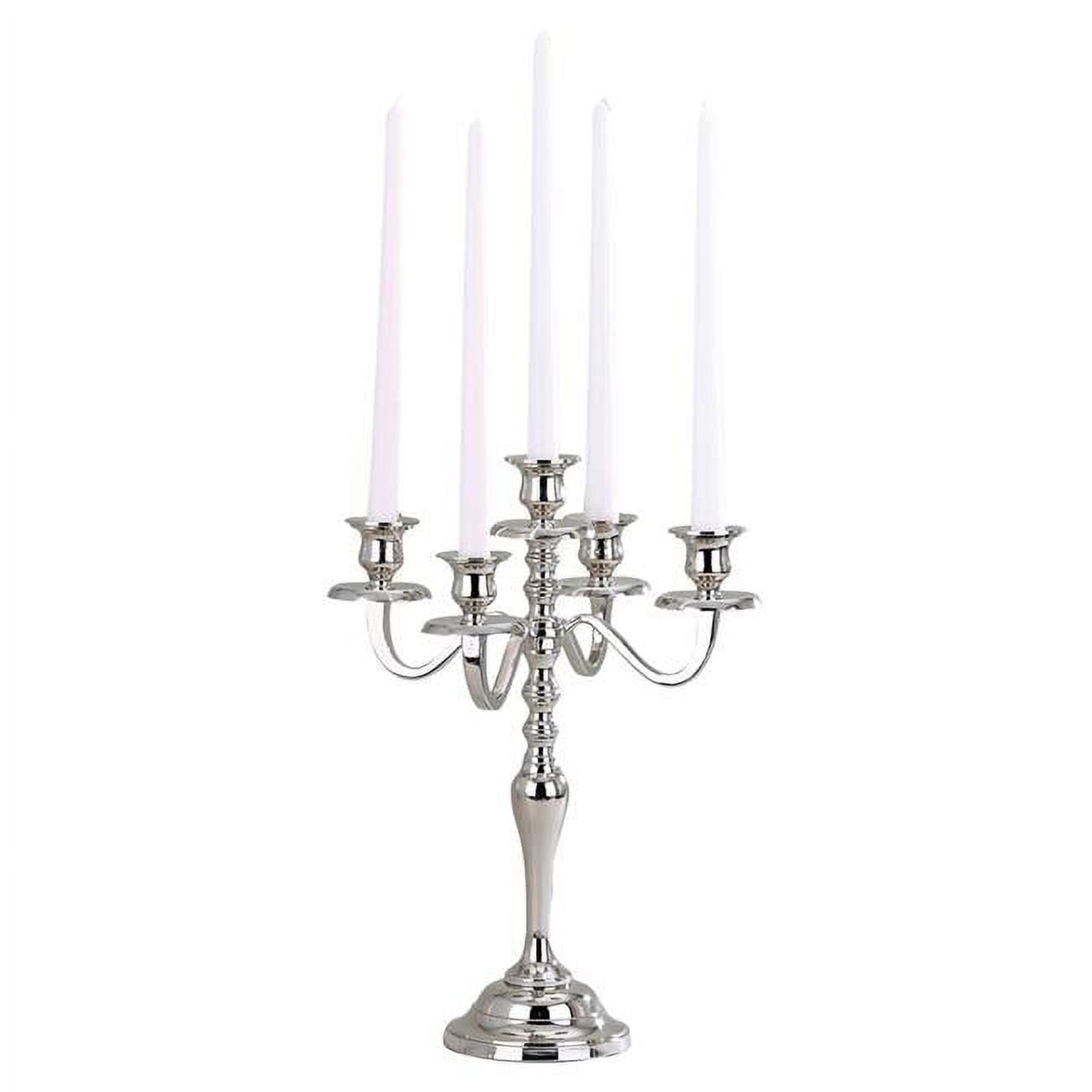 Hampton 16" Silver Nickel-Plated 5-Light Candelabra