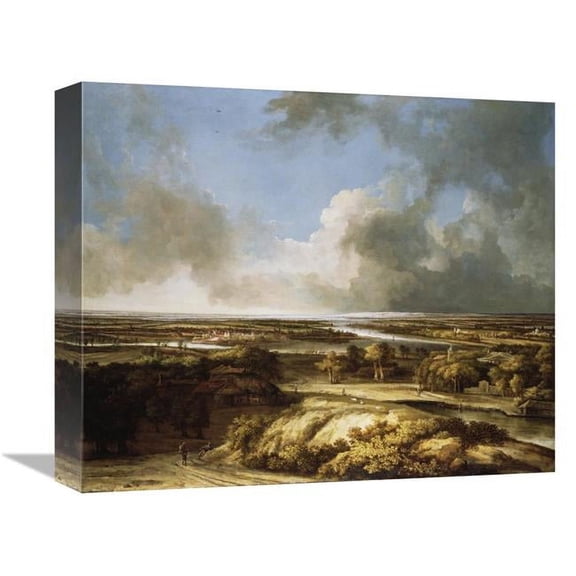 16 in. A Panoramic Landscape Art Print - Philips Koninck