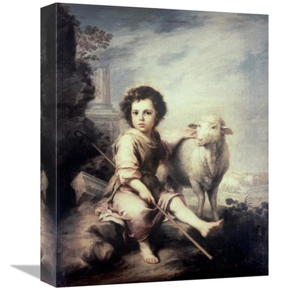 16 in. Christ Child As Shepherd Art Print - Bartolome Esteban Murillo