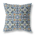 thumbnail image 1 of 16 in. Cloverleaf Indoor Outdoor Zippered Throw Pillow, Blue & Orange, 1 of 1