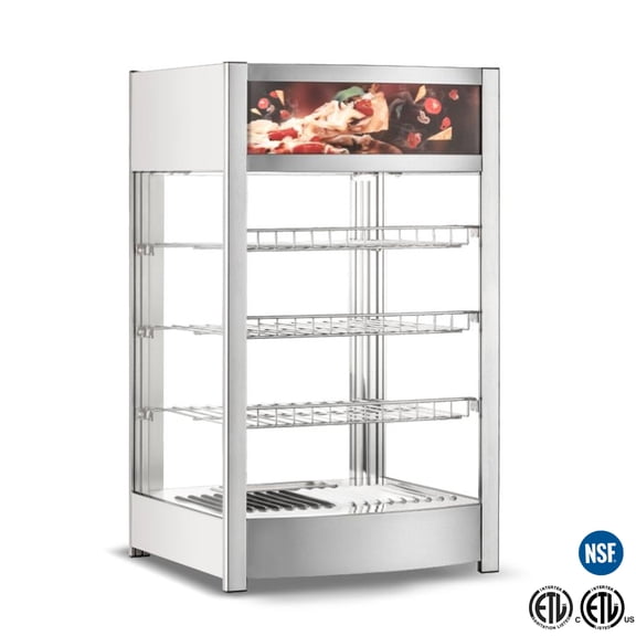 NSF 18 in. Countertop Food Warmer Display 3.4 Cu. Ft. In Stainless Steel Concession Warmer, ETL