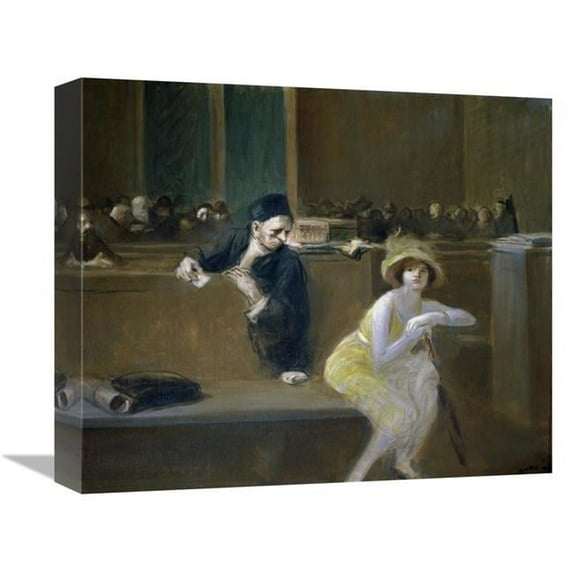 16 in. Courtroom Scene Art Print - Jean-Louis Forain