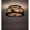 thumbnail image 1 of 16 in. Cowboy & Steer Flushmount, Oil Rubbed Bronze & Silver Mica, 1 of 1