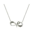 thumbnail image 1 of 16 in. Cubic Zirconia Snake Infinity Necklace in Matte Sterling Silver, 1 of 1
