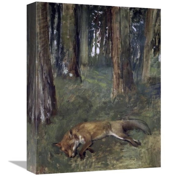 16 in. Dead Fox Under the Trees Art Print - Edgar Degas