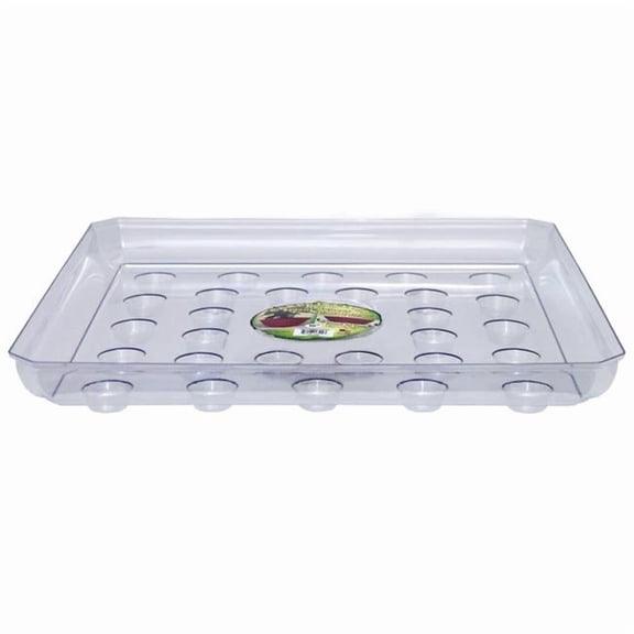 16 in. Designer Square Carpet Saver Saucer, Clear - 25 Piece