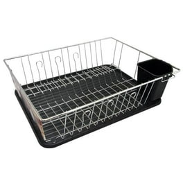 Home Basics Chrome Plated Steel Dish Rack with Tray Walmart