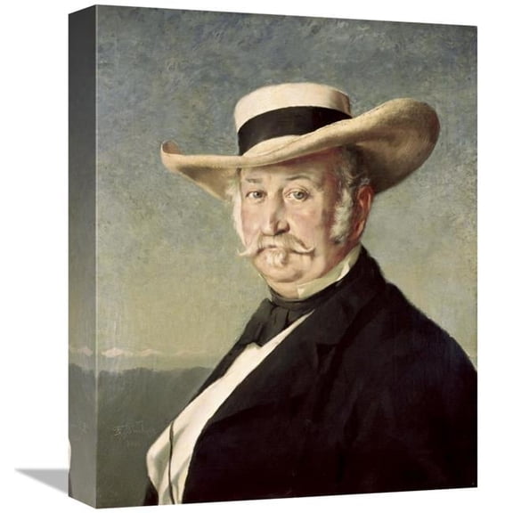 16 in. General John A. Sutter Art Print - Frank Buchser