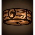 thumbnail image 1 of 16 in. Horseshoe Flushmount, Oil Rubbed Bronze & Silver Mica, 1 of 1