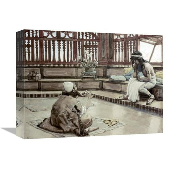 16 in. Joseph Converses with Judah, His Brother Art Print - James Tissot